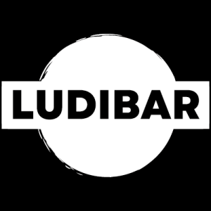 Logo Ludibar blanc sur fond noir